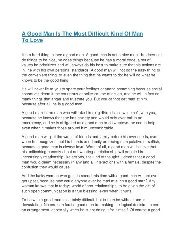 A How Man Love To Difficult A How Man Love To Difficult